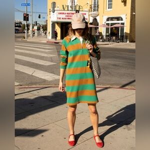 Clare V Baseball HatKhaki w/ Faded Tangerine Embroidered Petit Ciao